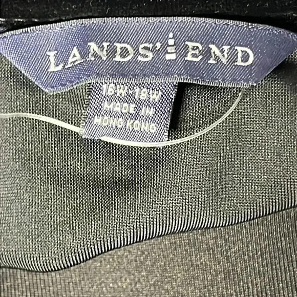 Lands’ End Velour Long Sleeve Black Blouse Size 1X - Picture 4 of 6